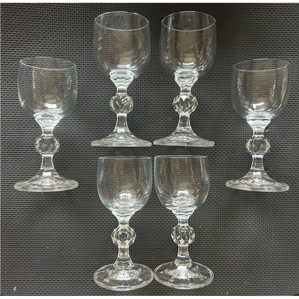 Bohemia Claudia Cut Crystal Liqueur 4.25” Cordial Glasses 6 NIB Old Stock - Picture 3 of 5